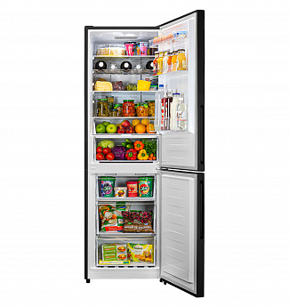 картинка Холодильник Lex RFS 203 NF BL двухкамерный черный 